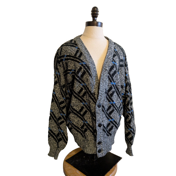 Fashion police Barnaby sweater size M gray half button - Picture 1 of 6